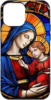 Vista 16 de Blessed Virgin Mary and Jesus Christ Stained Glass Case for iPhone 16