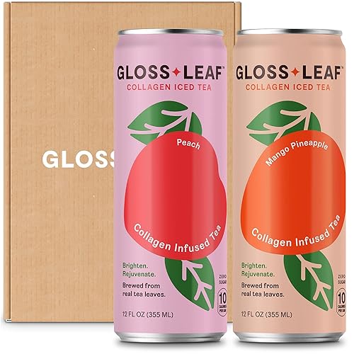 Té helado de colágeno de hoja brillante cero azúcar surtido té negro elaborado con péptidos de colágeno proteína y vitamina C belleza y