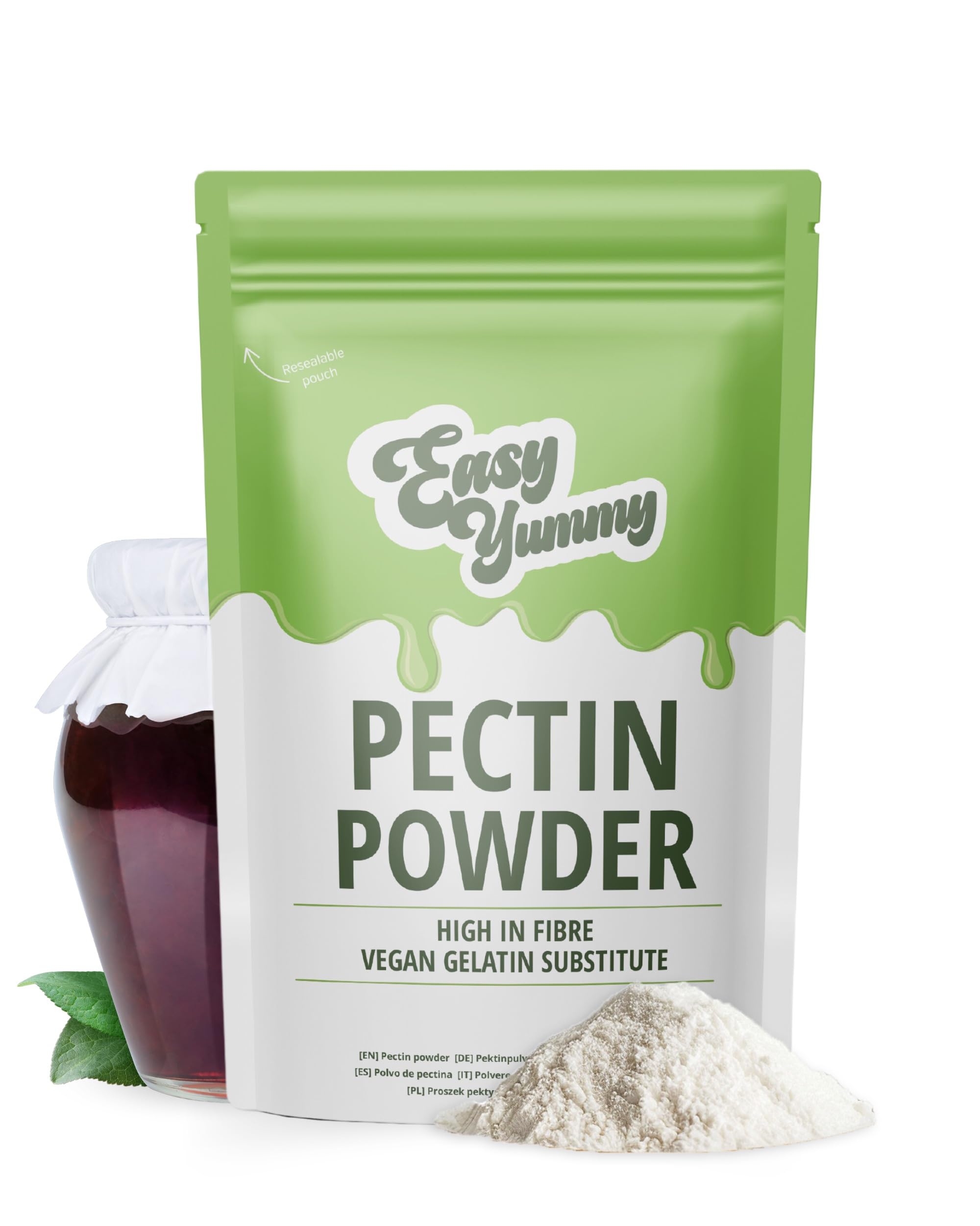 EASY YUMMY - Pectin Powder (500 g), Pectin for Jam Making, Vegetarian Gelatin Substitute