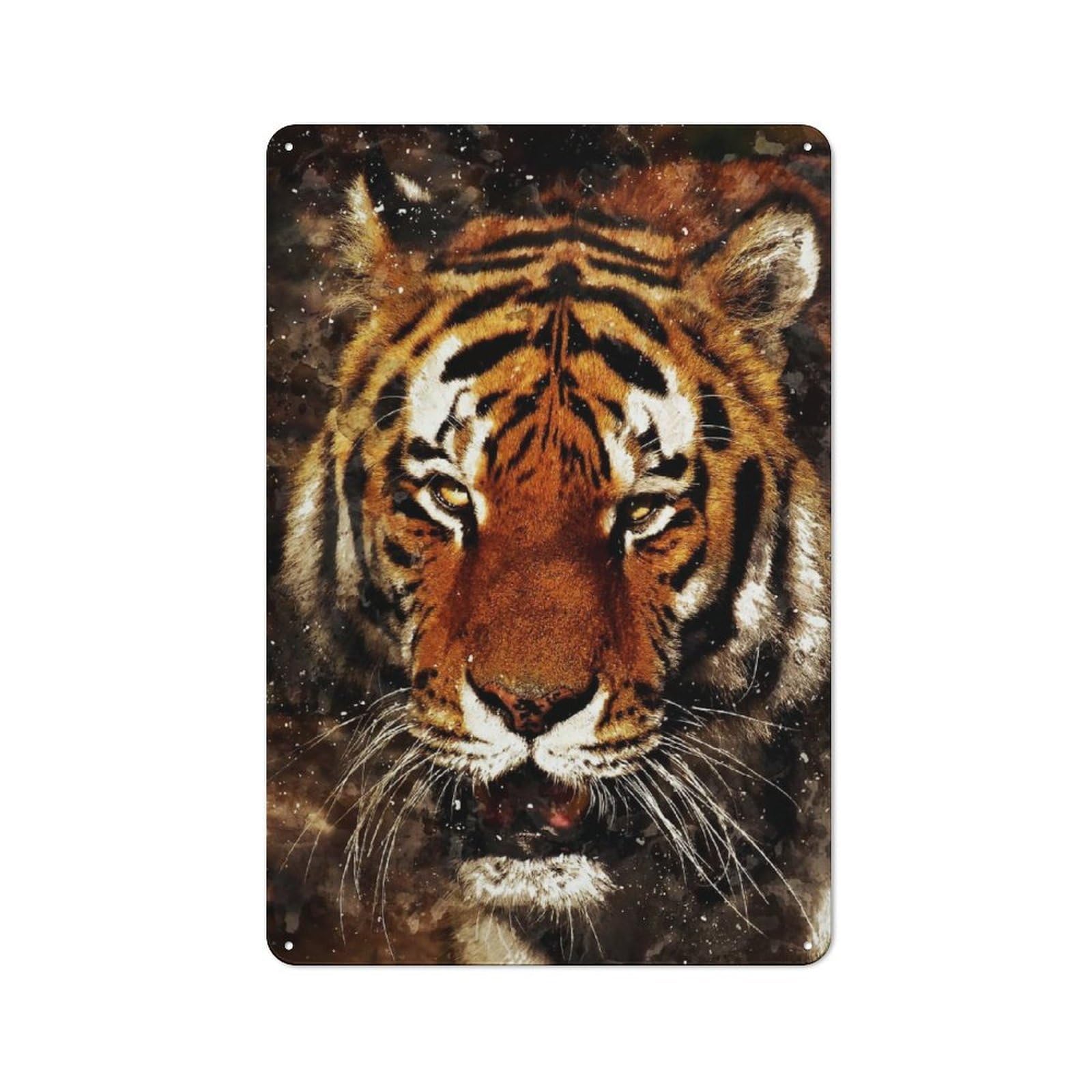 Junmoney Style-2 Vintage Tin Sign 30X20cm With Tiger 6 For Bar Or Restaurant, Suited To Bar Decor Enthusiasts