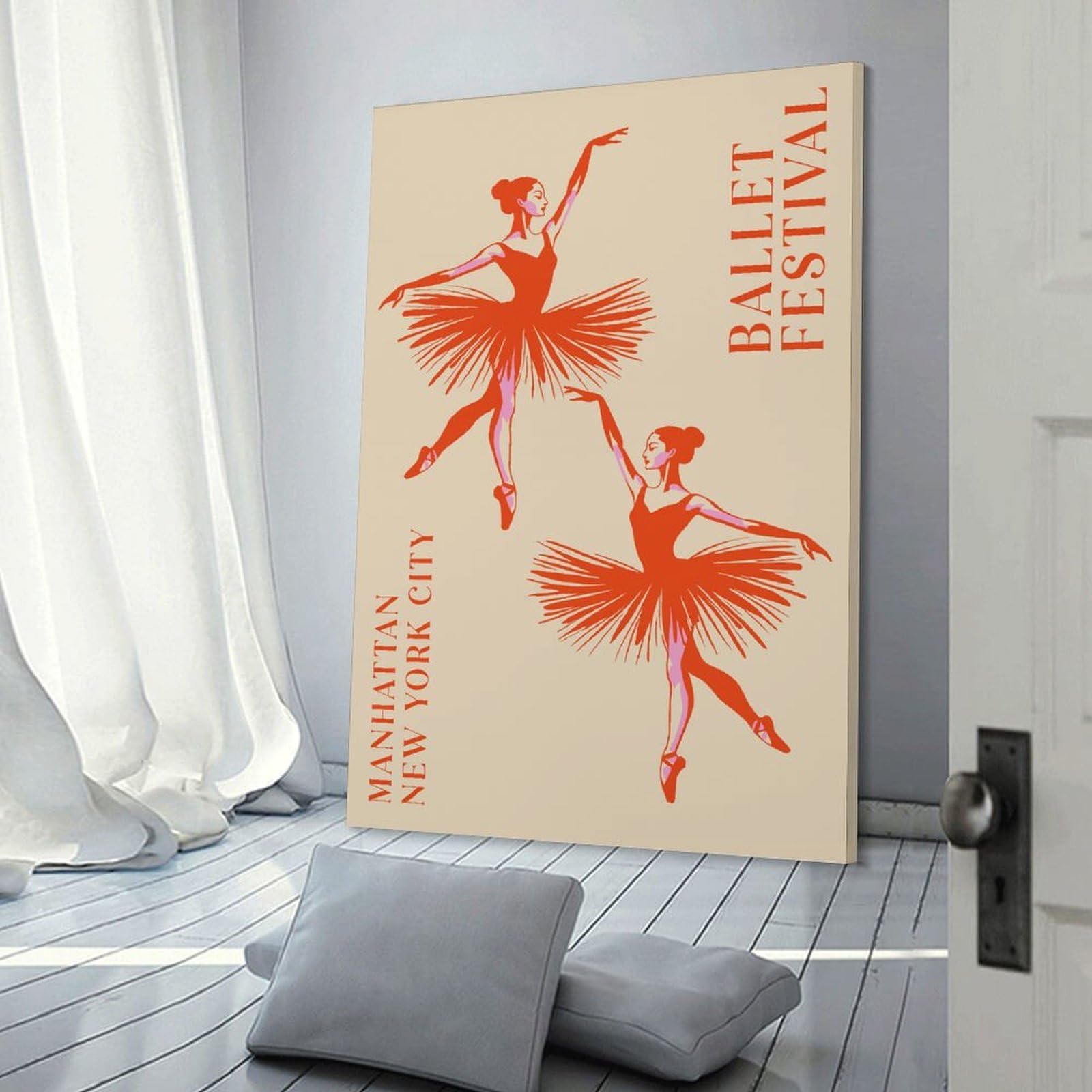 Junmoney Room Decor Wall Art Ballet Festival in Manhattan, New York, 20x30inch(50x75cm), for Gallery Wall Layouts in Home Or Office, Home Wall Art for Statement Displays
