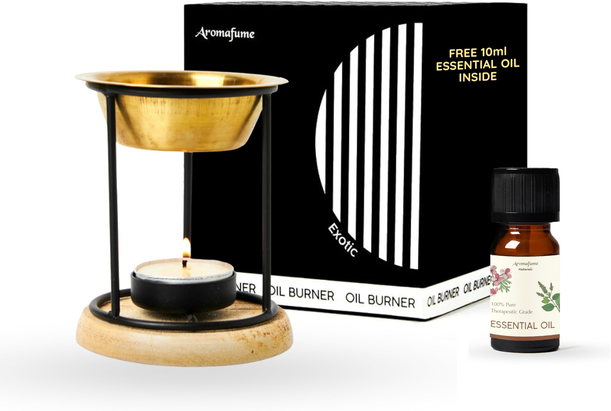 Aromafume Tree Of Life Essential Oil Burner | Oil Diffuser with candle | Brass