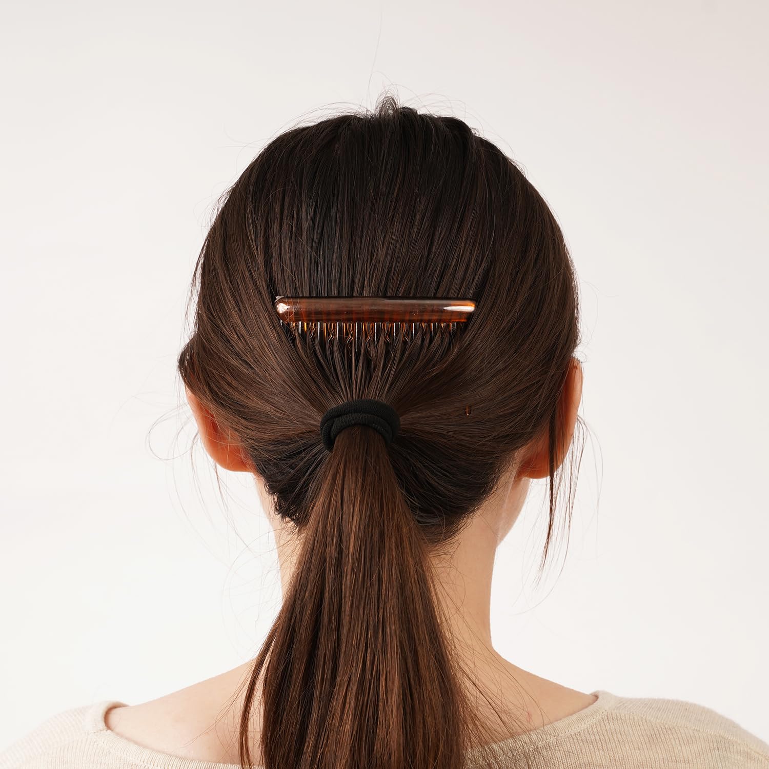 MinoCino Amber Twist Hair Combs for Women French Side Combs with Strong Grip for All Hair Type Lightweight Non-Slip Hair Clips for Daily Use Work - Image 3