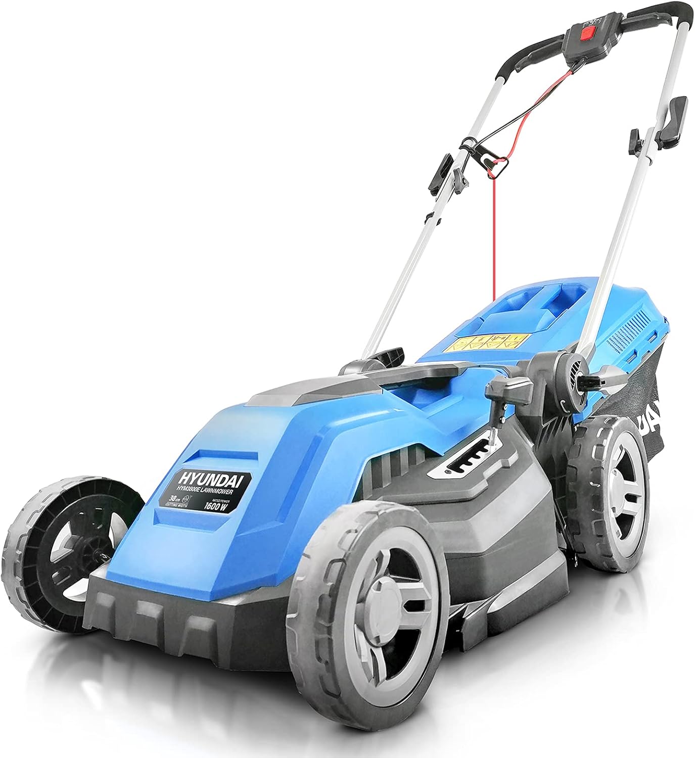 Hyundai 38cm Electric Lawn Mower, 1600W Corded Electric Lawnmower