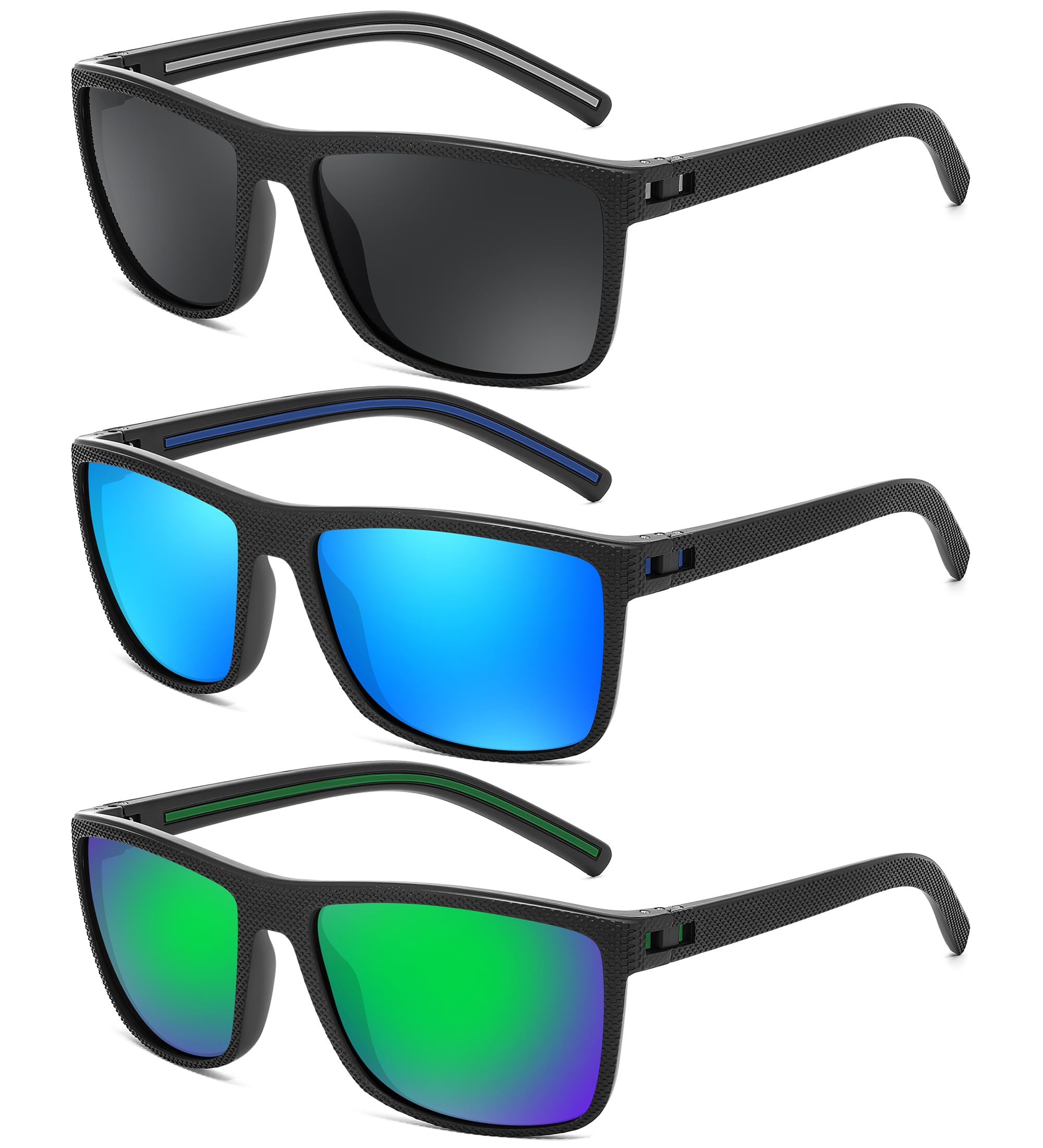 FEISEDY Polarized Sunglasses for Men and Women Lightweight Frame Sun Glasses with UV400 Protection for Driving Fishing B0301