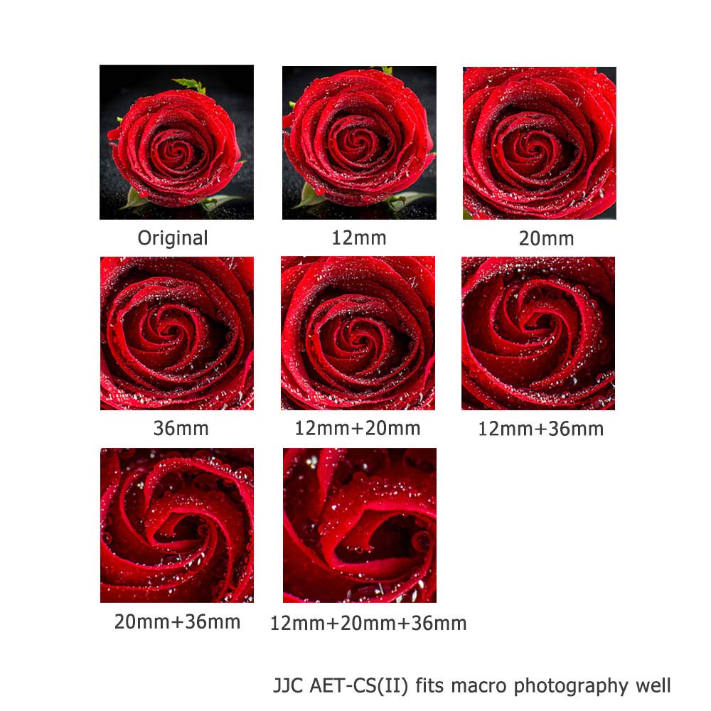 JJC AF TTL Auto Focus Macro Tubo di prolunga 12/20/36MM per Canon EF/EF-S Lens DSLR Cameras EOS 850D 800D 760D 750D 700D 250D 90D 80D 77D 5DS R 5D Mark II III IV 7D 6D