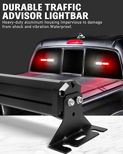 Miniatura 69 de HLauto Barra de luz estroboscópica de emergencia 1002L para asesor de tráfico: luz intermitente de advertencia de seguridad de 40 LED, visera N.° 01