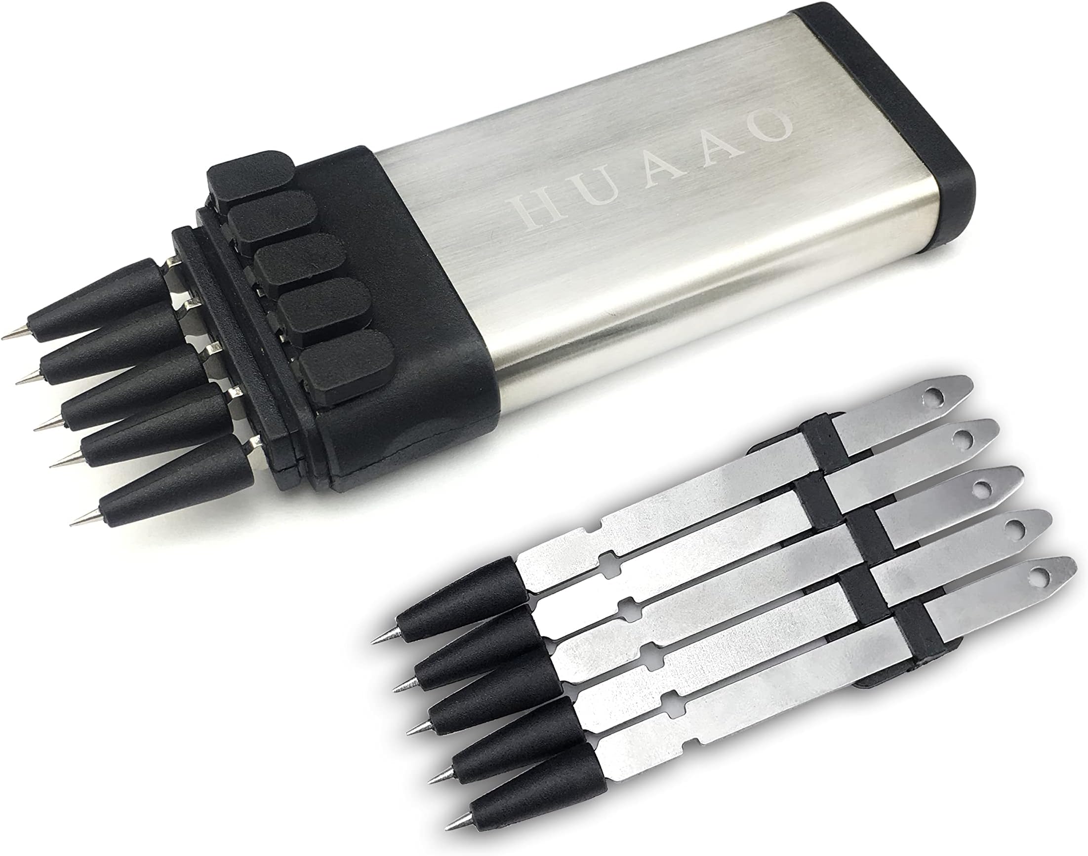 HUAAO Upgraded Ballistic Dart Launcher, Metal Darts Accurate Shooting Within 20ft for Hunting Shooting Camping Self-Defense and Survival, Unique Gift for Men