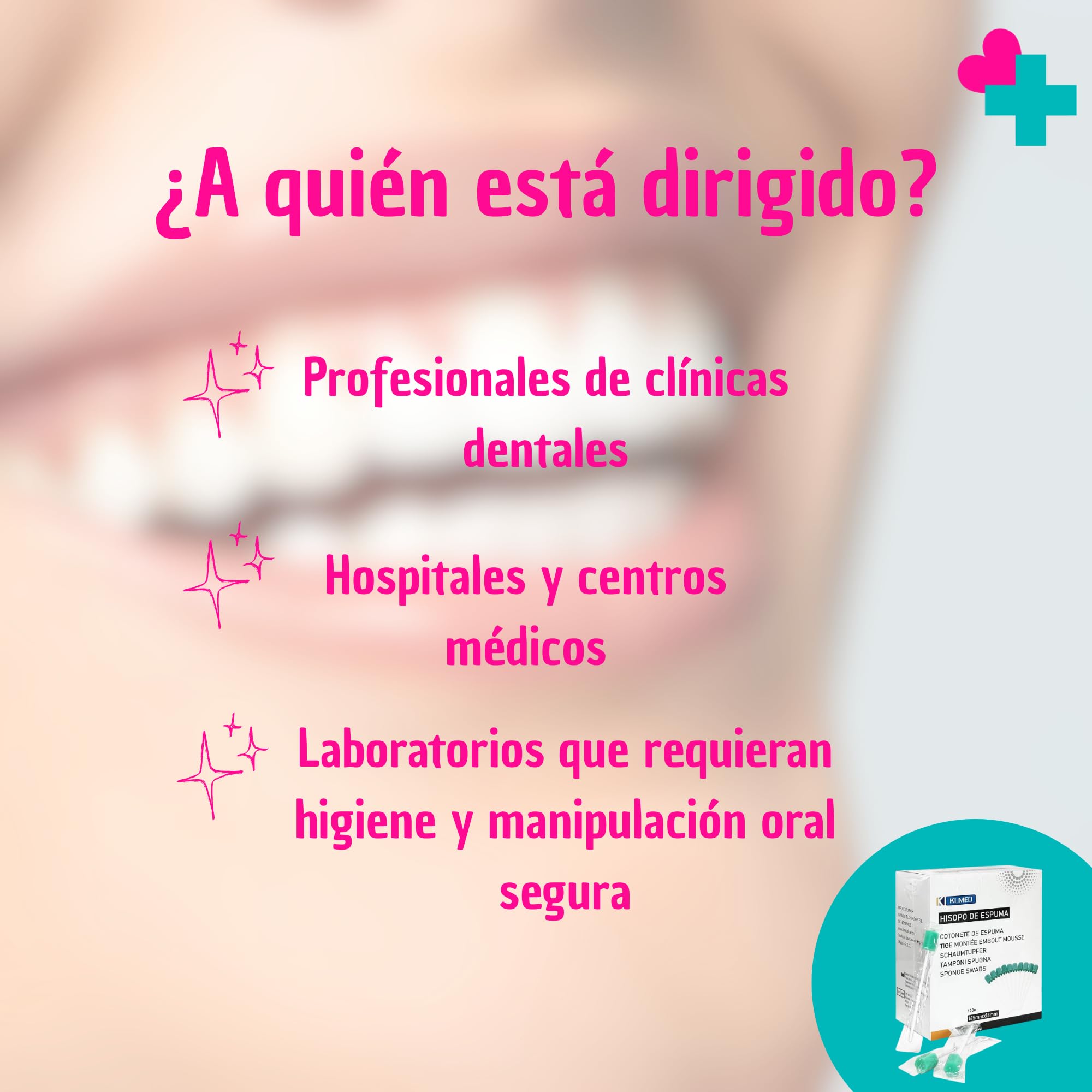 Limpiador de Lengua para Higiene Bucal Diaria 100ud. Hisopos Bucales Estériles de Espuma. Limpiador Lingual Evita Mal Aliento Boca. Alternativa a Cepillo de Dientes Desechable e Hilo Dental.