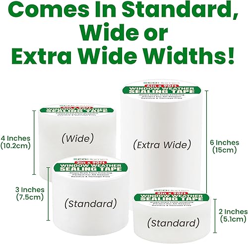 Miniatura 6 de ECOHomes Cinta de sellado para ventanas  Cinta de sellado para clima invernal para bloquear corrientes de aire frío a través de las aberturas de las