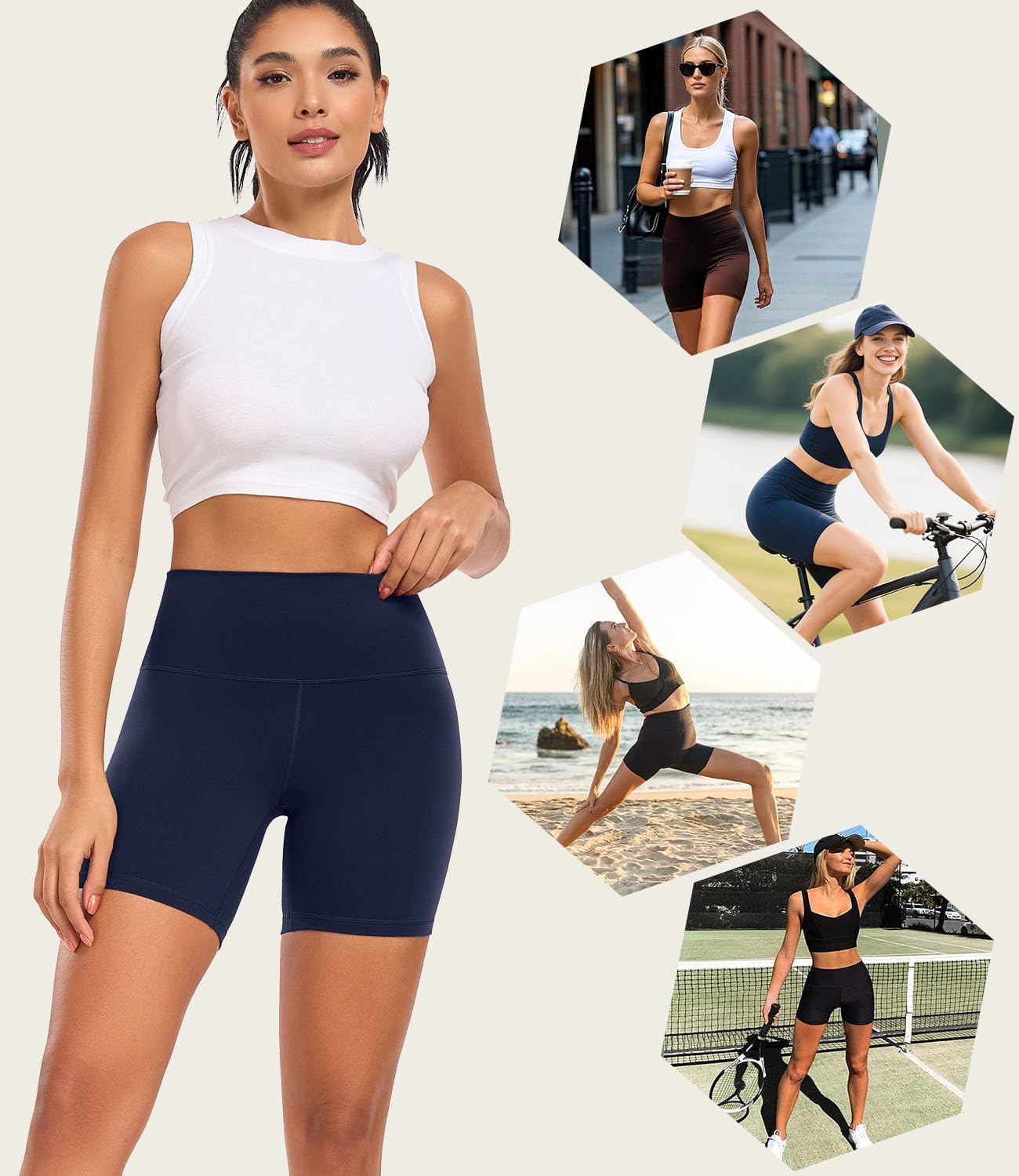 wirarpa Women's Buttery Soft Biker Shorts High Waisted Workout Running Yoga Spandex Shorts 6" - Image 4