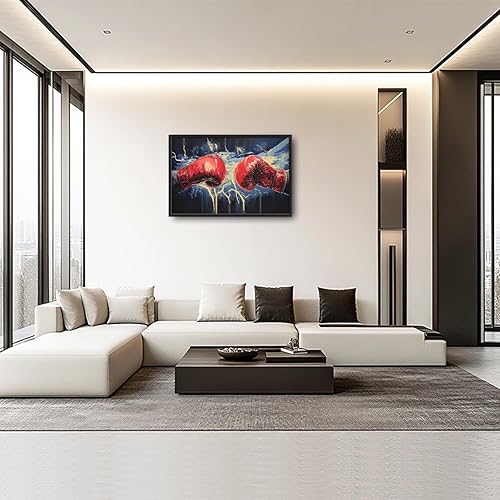 Miniatura 3 de Kylora Lienzo de boxeo para pared, guantes de boxeo, imágenes para decoración de pared, impresiones deportivas, obras de arte modernas, pintura de