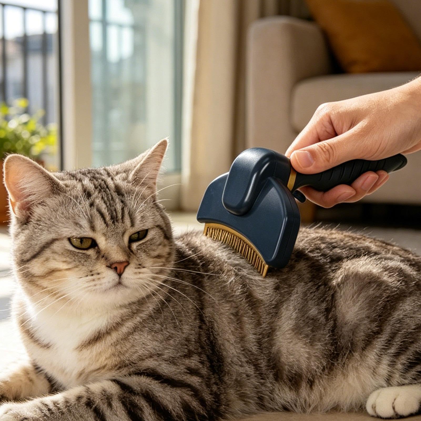 Spazzola Per Cani Anti-Perdita Del Pelo pettine autodistricante | Spazzola Da Gatti Adatto A Pelo Lungo E Corto Massaggio Anti-Perdita E Cuccioli