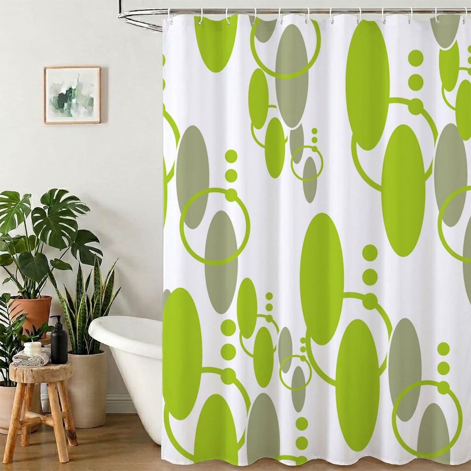 Rideau de douche lavable en machine de dimensions 90x180 pour la salle d'eau