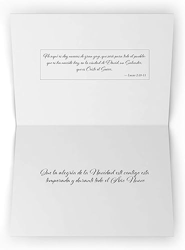 Miniatura 5 de Tarjeta de Navidad española con versículo de la Biblia - Paquete de 24