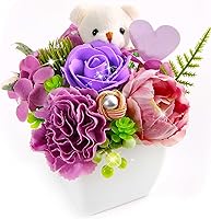 母の日 ソープフラワー 鉢植え ーソープフラワー ジャーフラワーデコラテ 布の花 造花 ィブフラワー フラワー 枯れない花 インテリア 母の日ギフト ホワイトデーギフト 入学 卒業 敬老の日 結婚記念日 昇進 開店祝い お見舞い 贈り物