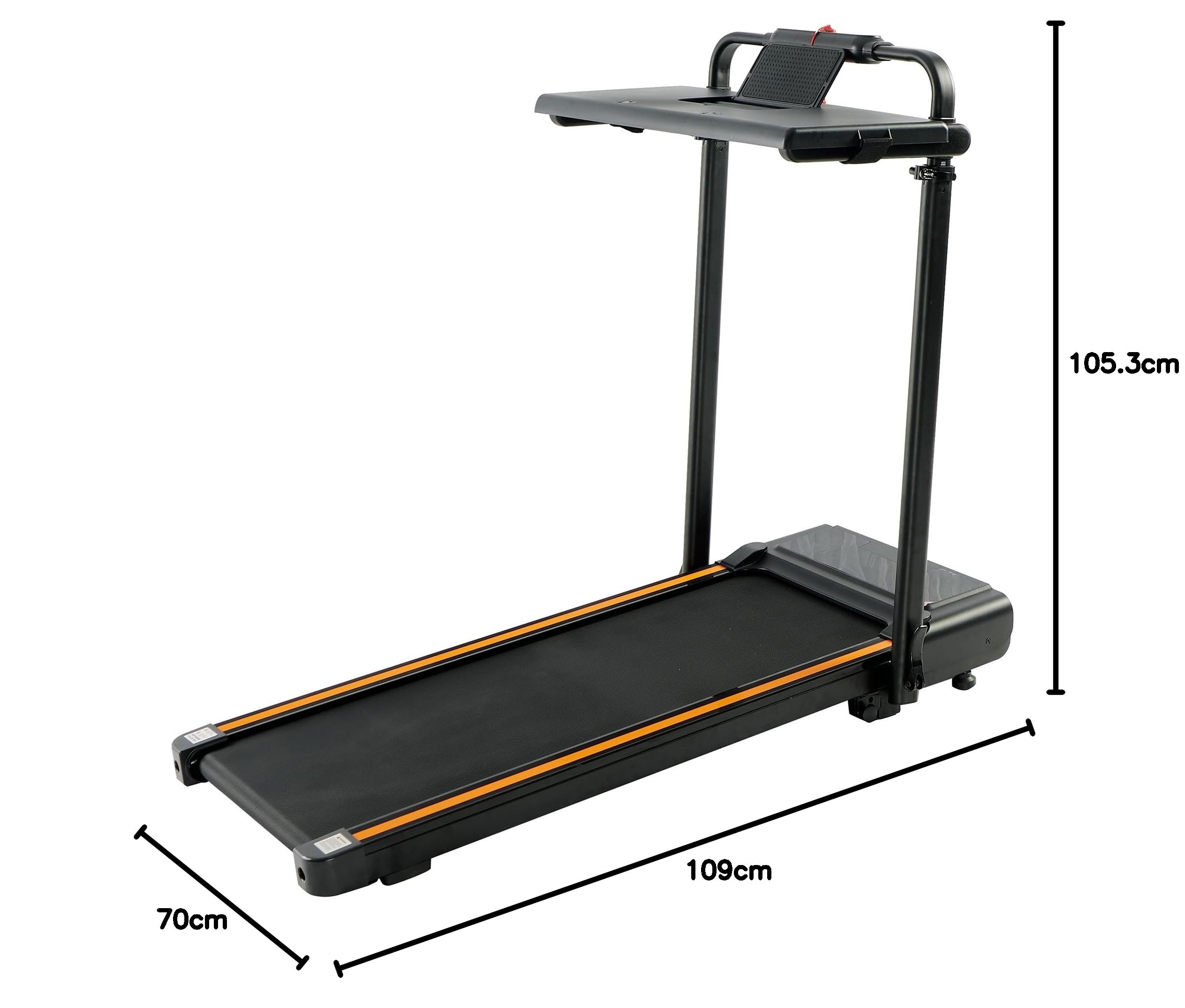 Drgymlee 3 w 1 Walking Pad z nachyleniem 7%, składana bieżnia pod biurko do domu i biura, bieżnia 1–12 km/h z regulowanym uchwytem i zdejmowanym stolikiem roboczym, cichy silnik 2.5HP