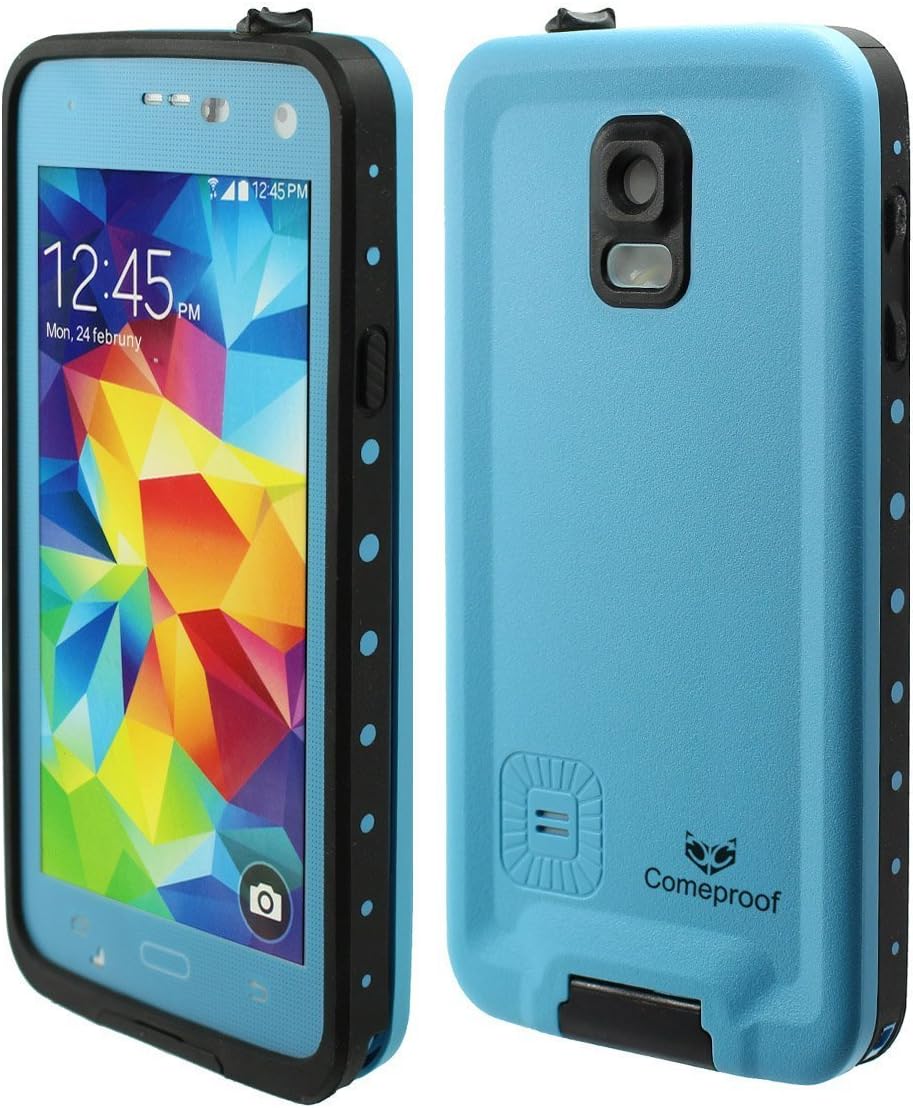 Waterproof Samsung Galaxy S5 Case, Comeproof IP68 Fully Sealed Snowproof and Dustproof, Rugged Shockproof Protective Phone Case Cover for Galaxy S5 Blue