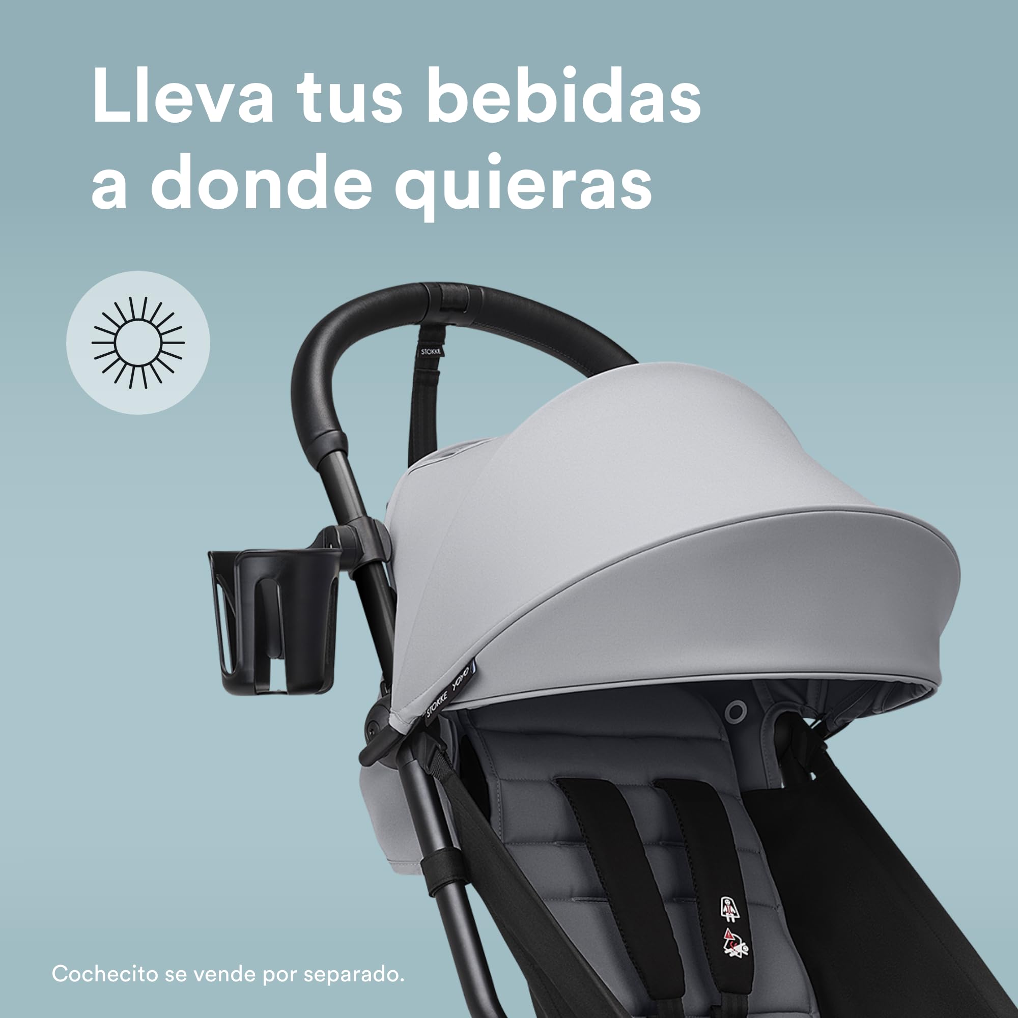 Portavasos para Stokke YOYO - Fácil de Colocar en Seis Puntos Diferentes del Cochecito YOYO