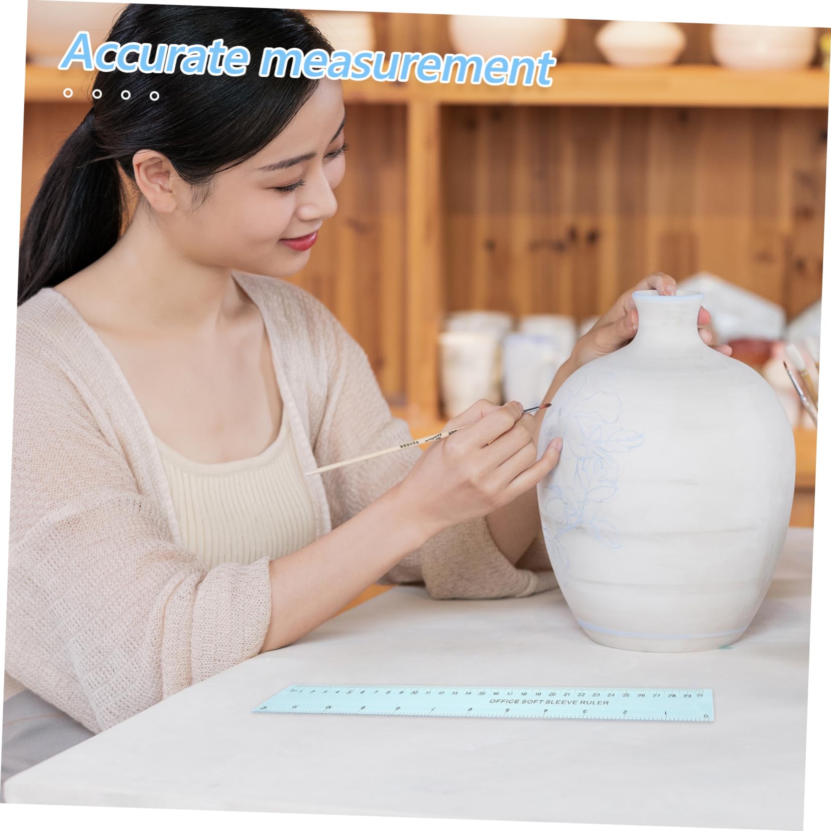 MUELODSIC Keramik Lineal 2 Stück - Schrumpfungslineal Für Töpfer & Keramik Projekte