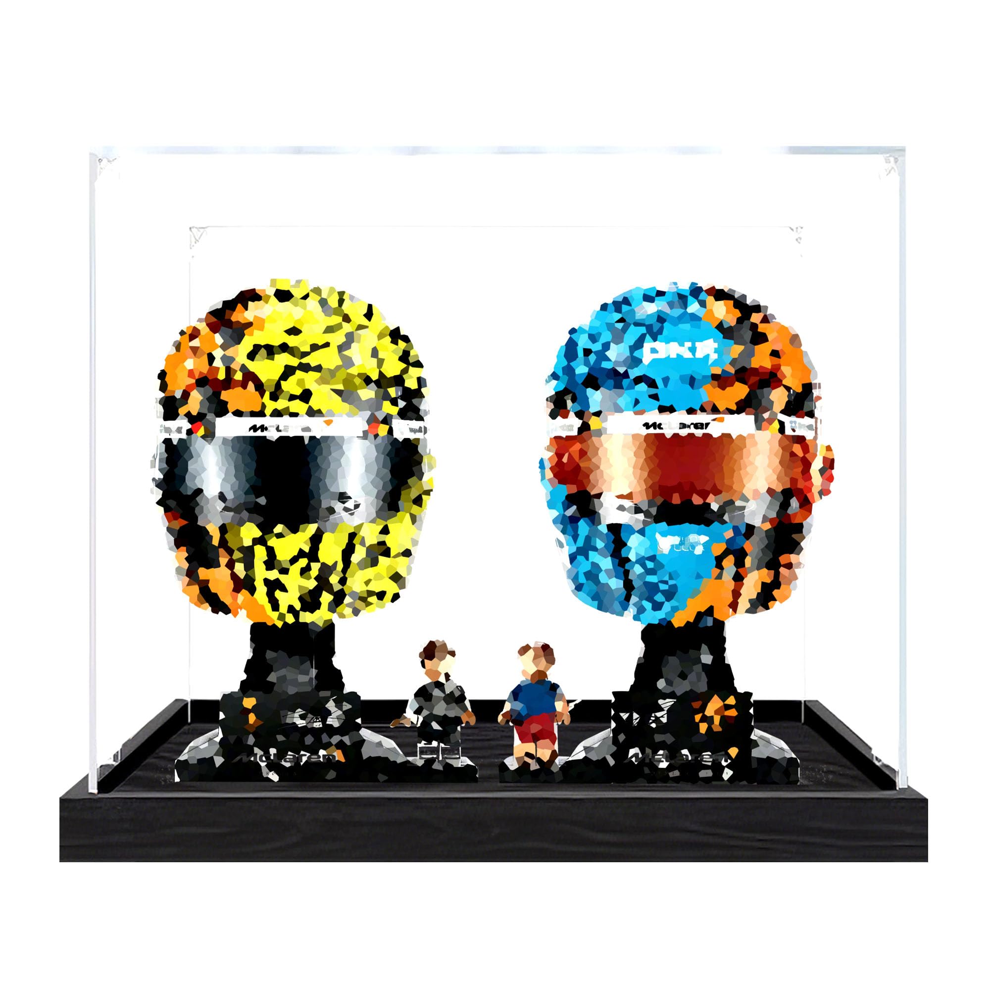 Clear Acrylic Showcase Box for Le-go 43017+43023 Sets (Black 2mm)