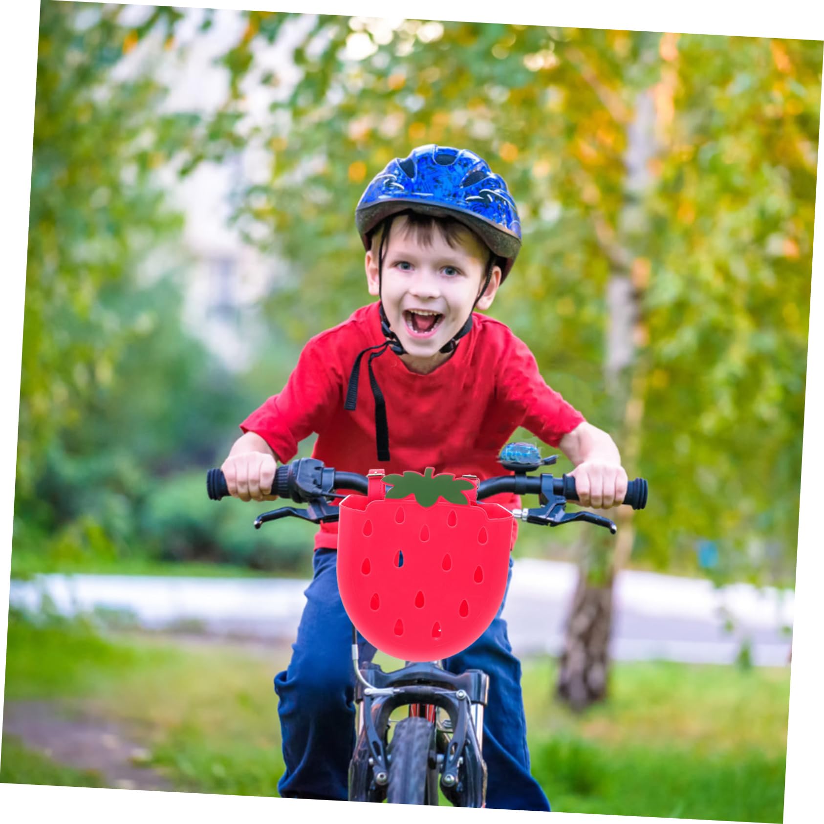 Outanaya Cestino Piccolo da Manubrio per Bici E Monopattino Cestino Carino per Bambini E Ragazzi Accessorio per Bicicletta per Bambini