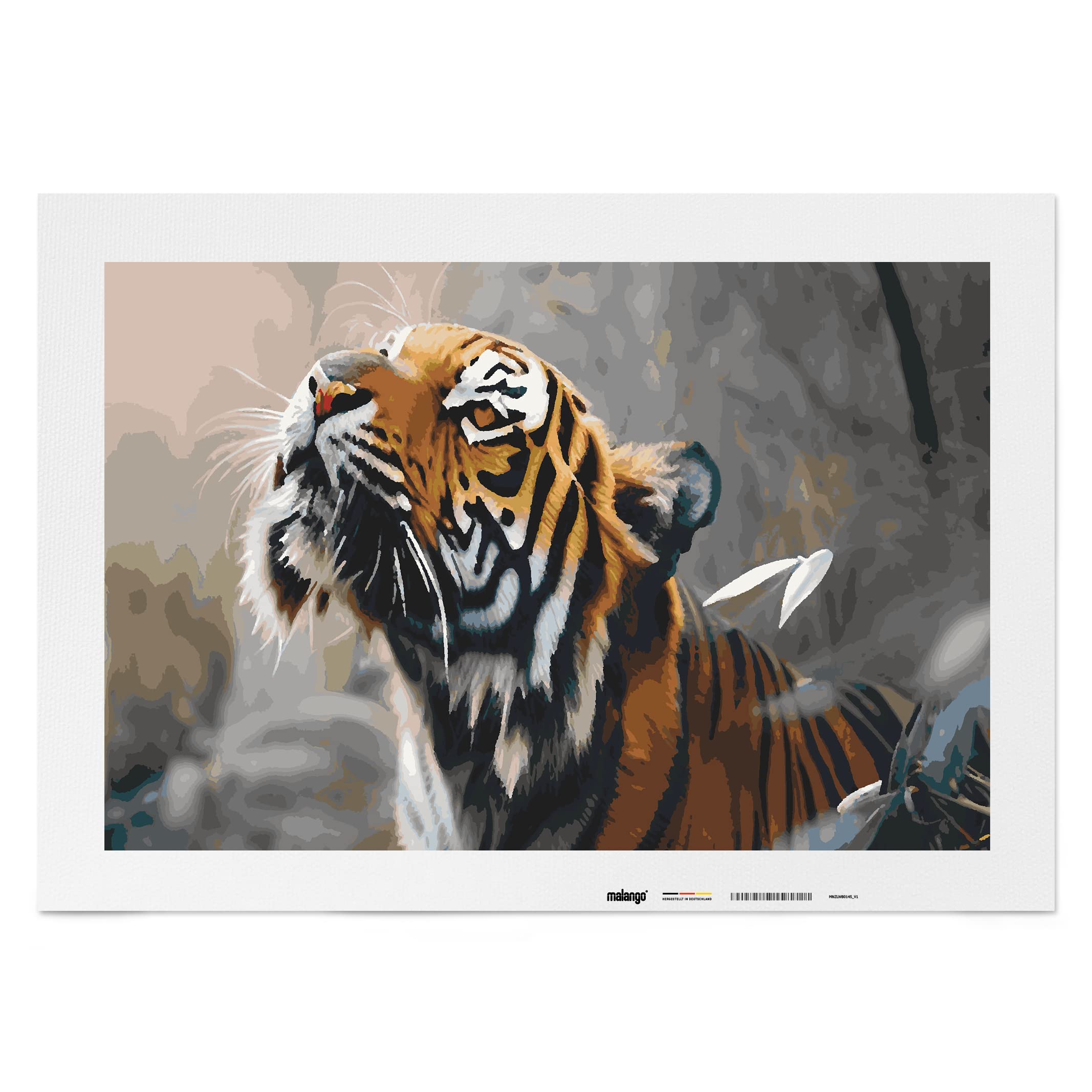 Malen nach Zahlen Erwachsene - Tiger Tom 120 x 80 cm groß XXL Premium-Malset ohne Rahmen, Hergestellt in unserer Produktion in Deutschland, Kreative