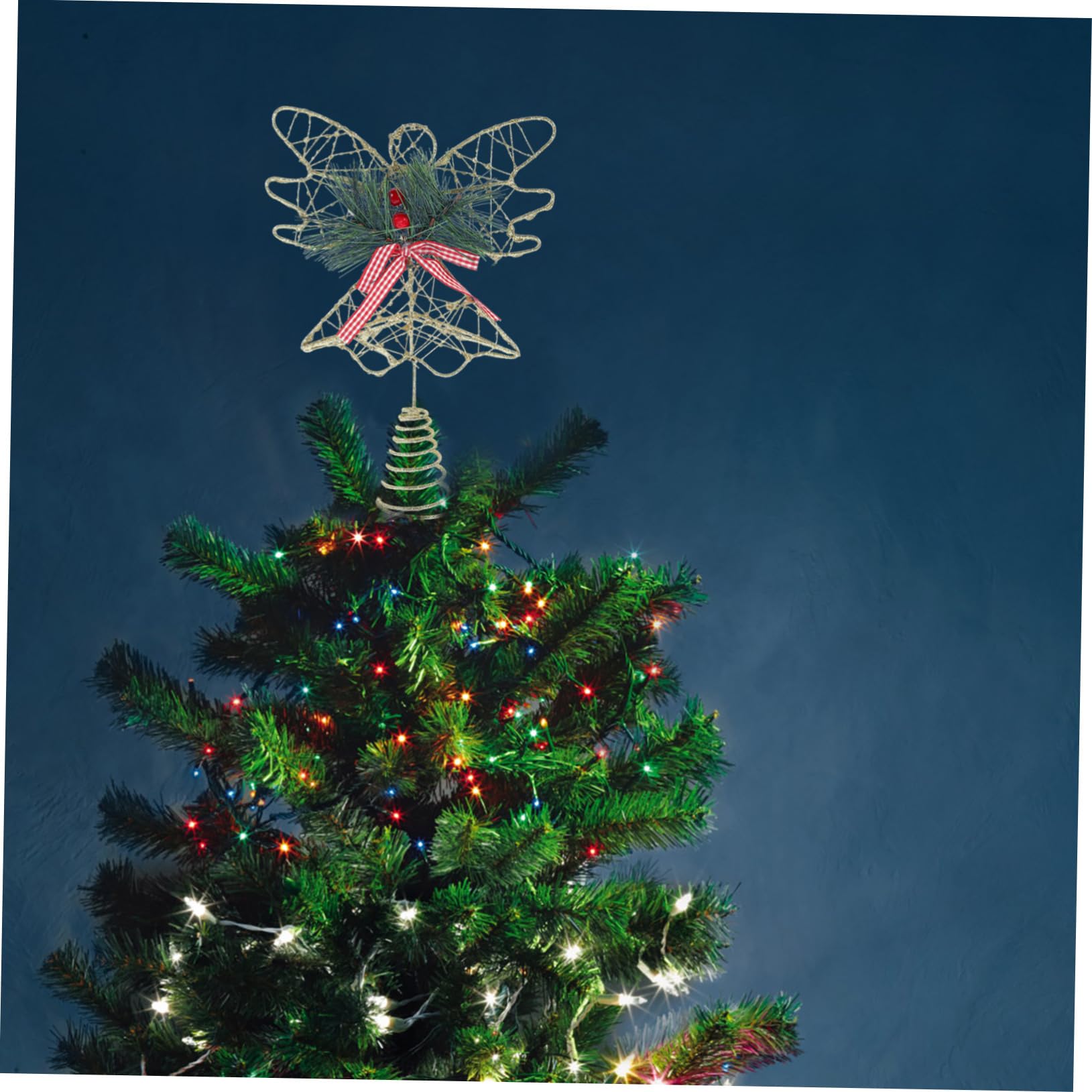 TOPBATHY 3 Pièces Étoile d'arbre d'ange Décorations d'arbre De Noël Décor LED Décoration De Sapin De Noël d'arbre pour Arbre De Noël Illuminer La des Arbres Fil Étoile Le Fer