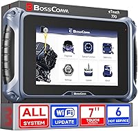 Vista 1 de Escáner OBD2 BOSSCOMM eTouch770 para todos los sistemas, purga de ABS SAS Acelerador Aceite BMS EPB 6 restablecimientos, lector de códigos
