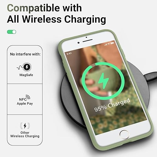 Miniatura 8 de AOTESIER - Funda compatible con iPhone SE 20222020 y iPhone 78 de 4.7 pulgadas, goma de silicona líquida suave de alta calidad con tacto sedoso,