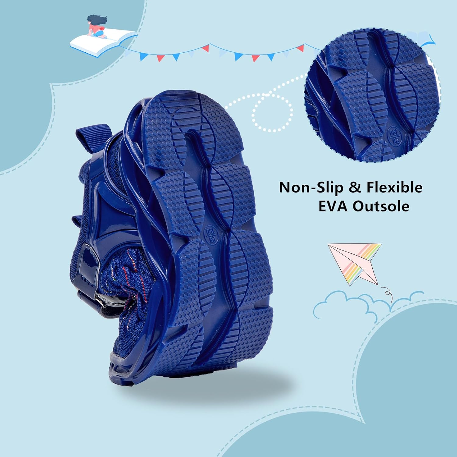 DADAWEN Toddler/Little Kid Sneakers for Boys Girls Lightweight Breathable Sports Athletic Running Tennis Shoes - Image 3