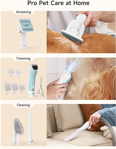 Miniatura 5 de S1+ Aspiradora de aseo para perros, mínimo de 45 dB amigable con mascotas Cozy Mode, aspiradora de pelo de perro de 12 Kpa120 V CA con taza de polvo