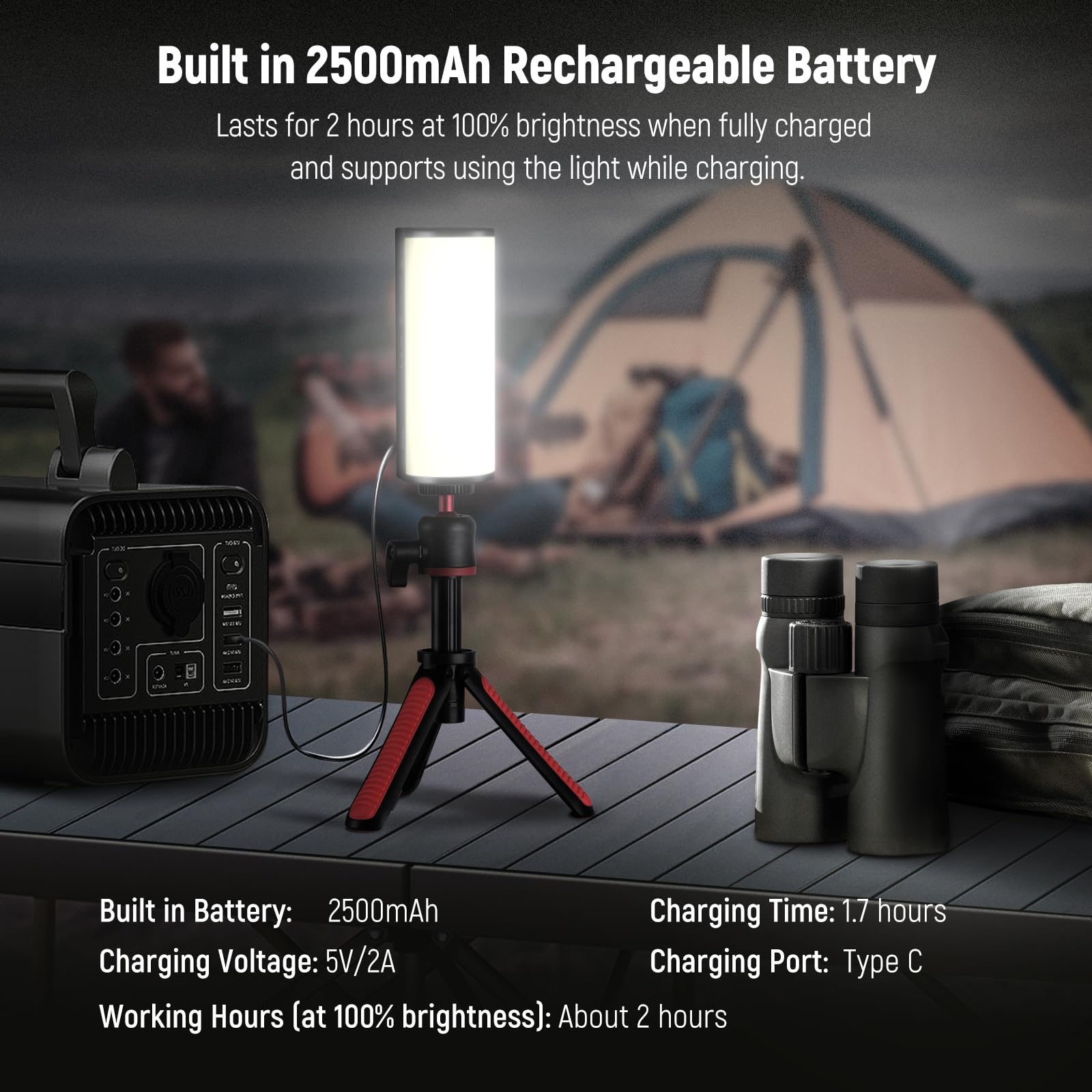 NEEWER Basic Barra Luminosa Magnetica Portatile con Treppiede da Tavolo, Mini Luce Tubo LED RGB 360°, Batteria 2500mAh, Illuminazione Regolabile 2500-8500K per Fotocamera Foto Video Studio, TL96RGB