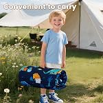 david's kids Toddler Nap Mat Set with Removable Pillow, Ultra Soft Slumber Bags for Boys,Perfect for Preschool, Daycare, Kids Sleeping Bags with Rollup Design, 50"x20", Dinosaur