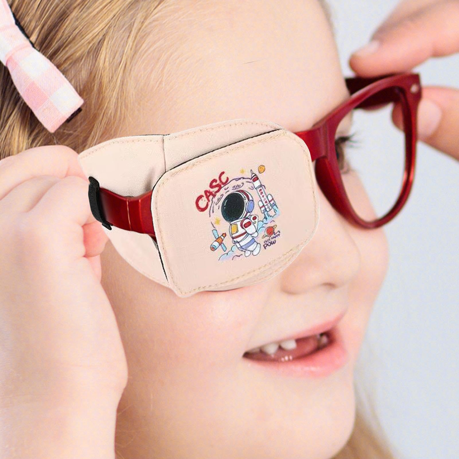 Glasses Eye Patch, Shading Soft Cotton Eye Patch, Multifunctional Glasses Patch, Soft Eye Patch, Children Glasses Eyepatch, Easy To Use, Portable for Boys Girls Kids Children