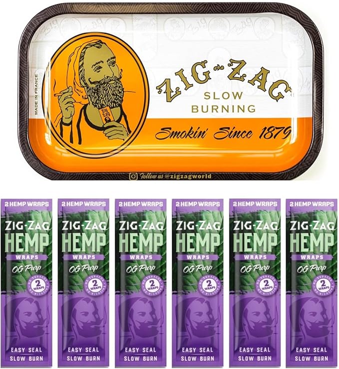 ZigZag OG Purp Hemp Wraps (6 Packs) with ZigZag Small