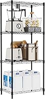 Vista 23 de Estantería de almacenamiento de alambre de 450 libras, estantería de 3 niveles, organizador de acero, estante de alambre para el hogar, cocina, Cromo