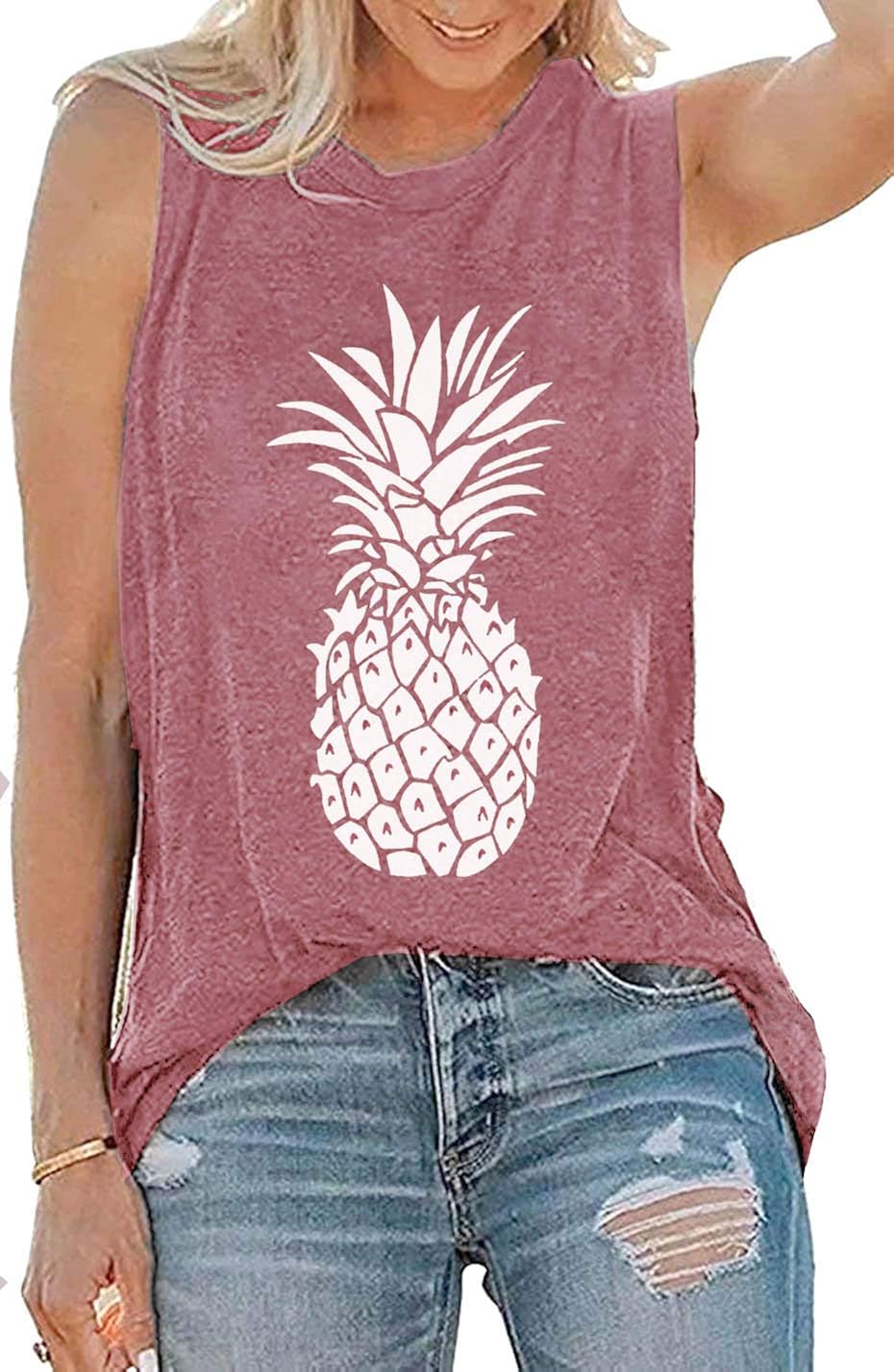 Pineapple tank top womens Clearance