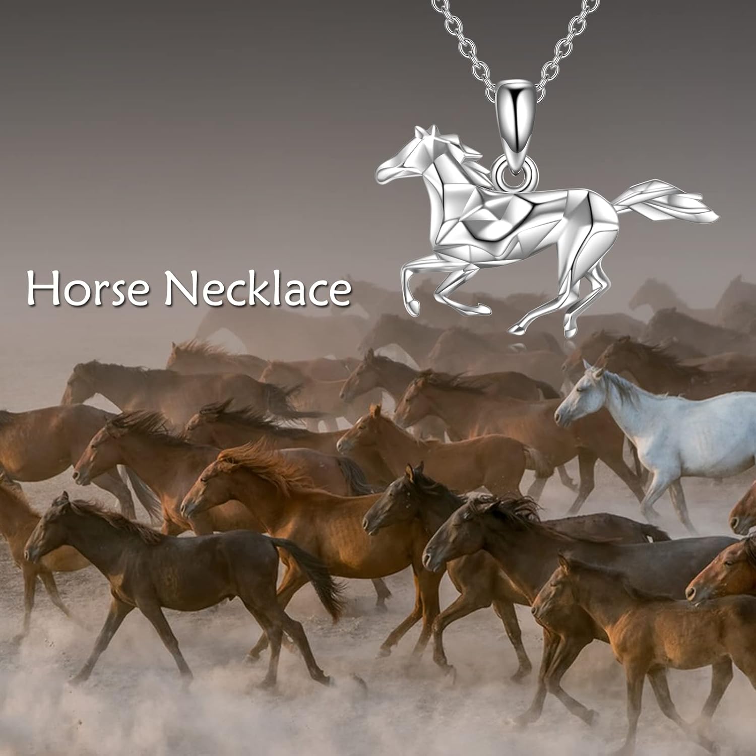 YFN Horse Necklaces for Women Sterling Silver Horse Pendant Jewelry Gifts for Women 18+2 Inch - Image 6