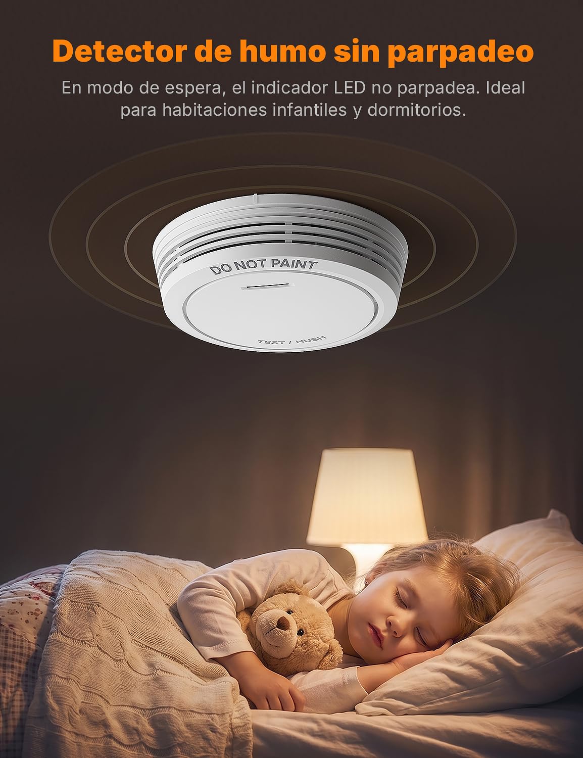 Detector de Humo con Batería de 10 Años y Soporte Magnético, 3 Unidades | Alarma Incendios Sin Indicador Led, Sin Necesitar Taladrar, Pequeño y Plano,Certificado Según la Norma EN 14604