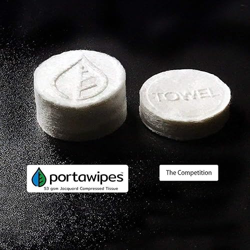 Miniatura 9 de Portawipes Coin Tissus, paquete de 500 con 4 estuches de transporte, tabletas de papel higiénico, toallas comprimidas, toallitas expandibles, suaves