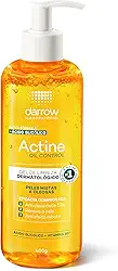 Darrow Actine Oil Control Gel de Limpeza Dermatológico Facial com Ácido Glicólico e Vitamina B5 para Controle da Oleosidade, Pele Matificada Sem Efeito Rebote e Poros Desobstruídos, 400g