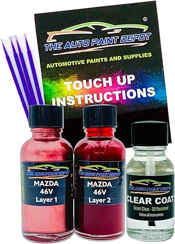 Auto Paint Depot Pintura de retoque para Mazda CX-3, CX-5, Mazda3, Mazda6-rojo brillante Tricoat 46V (todos los años, todos los modelos) una onza