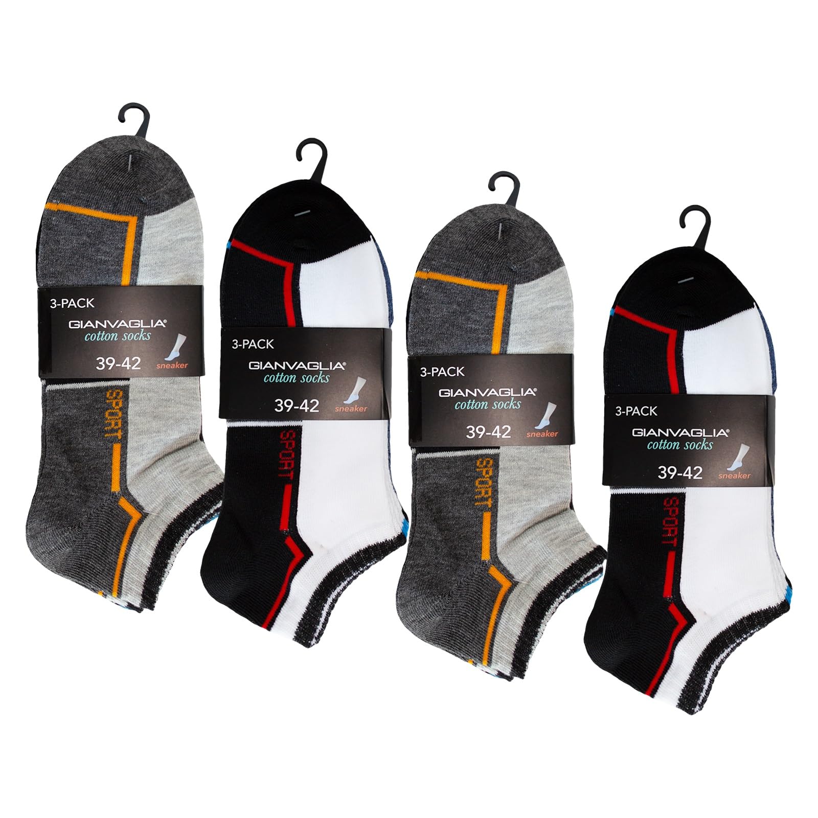 BestSale247 Lot de 12 paires de chaussettes basses respirantes en coton pour homme et femme