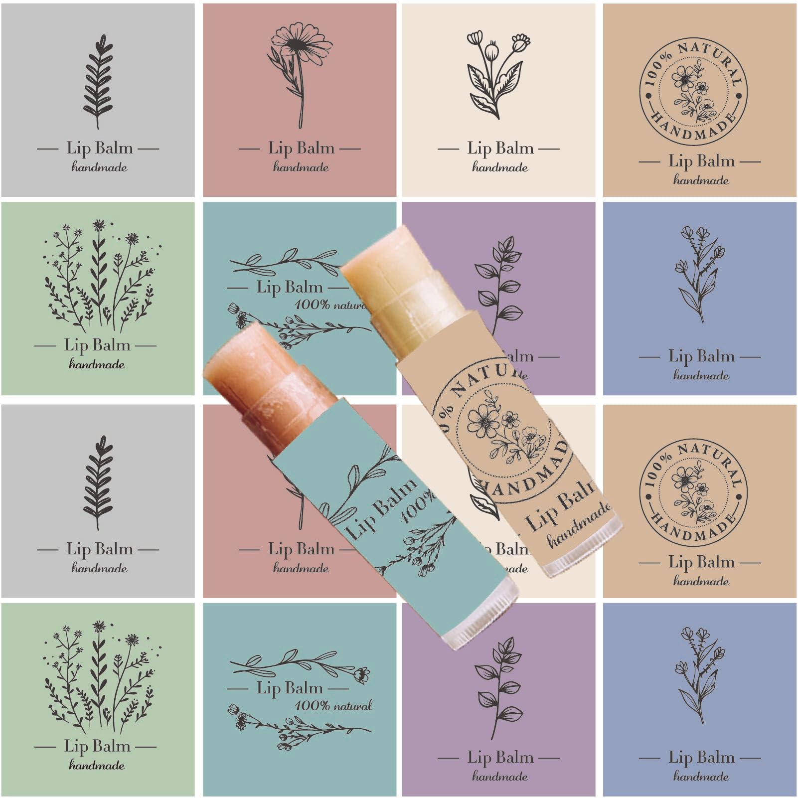 Craspire 80 Uds 8 Tilo Personalizado Bálsamo Labial Diy Etiqueta Adhiva Al Por Mayor Para