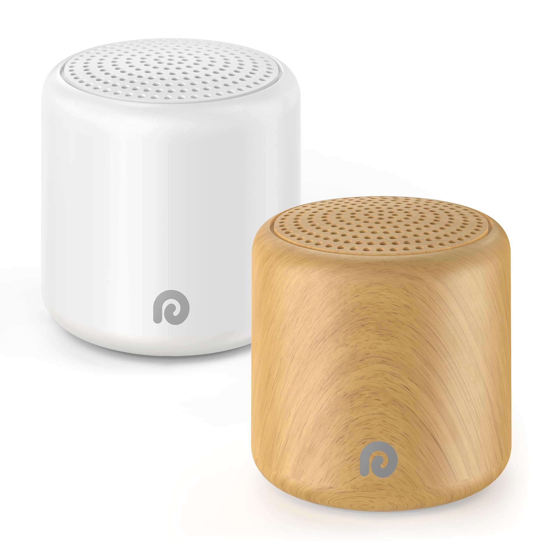 Dreamegg Travel White Noise Machine - Portable Sound Machine for Baby Adults, Travel Sound Machine for Sleep, 16 Nature Sound, Timer, White Noise Machine for Sleeping Gift, 2 Pack, White&amp;Wood