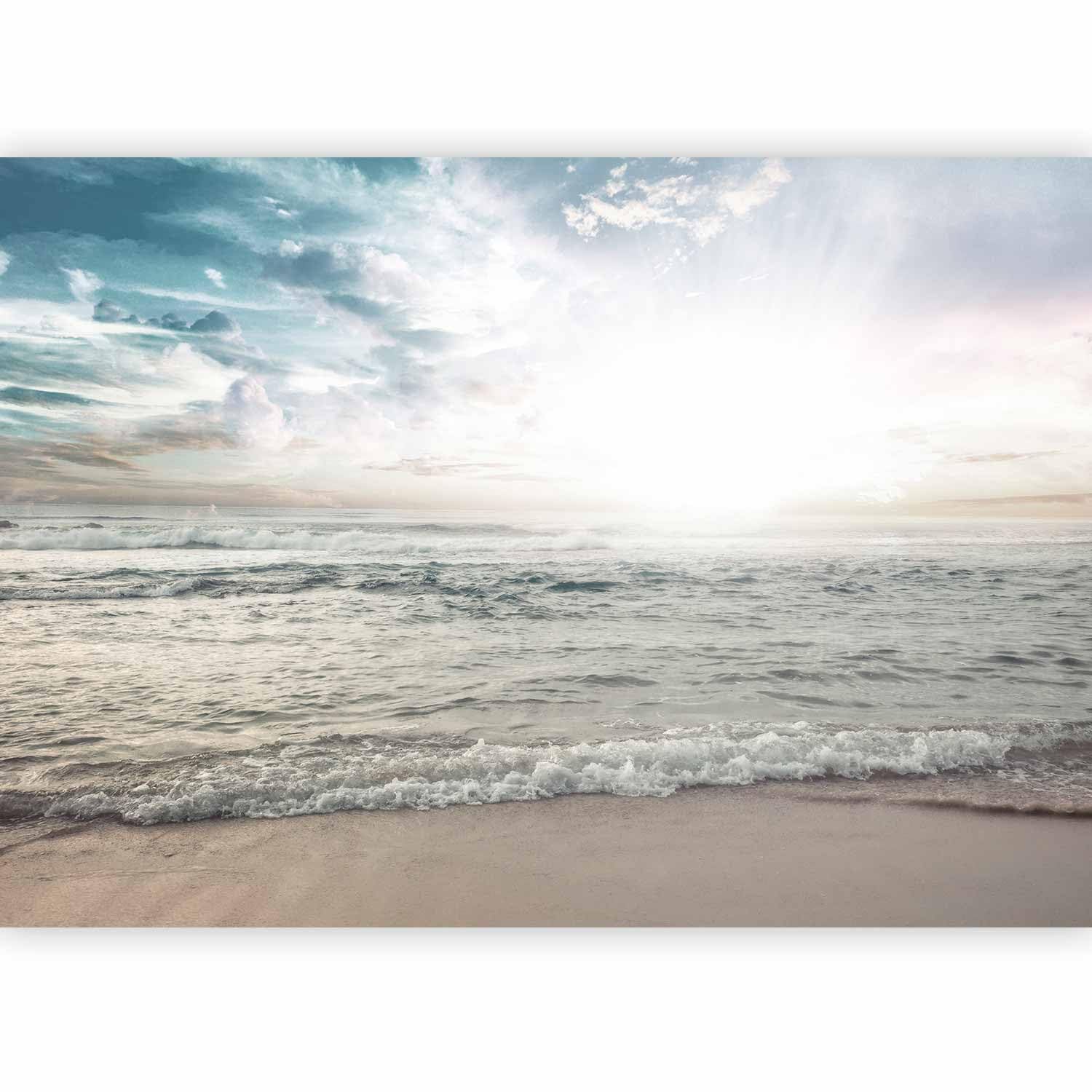 Papier peint panoramique paysage bleu gris 350x256 cm c-C-10034-a-a