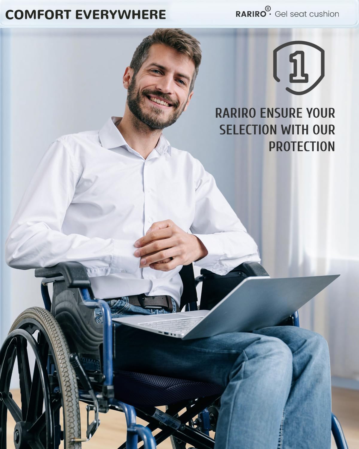 Żelowa poduszka na siedzisko, poduszka z nadrukiem, podwójna struktura, ergonomiczna struktura plastra miodu, krzesło biurowe, miękkie siedzisko, krzesło biurowe, kość ogonowa, rwa kulszowa, poduszka