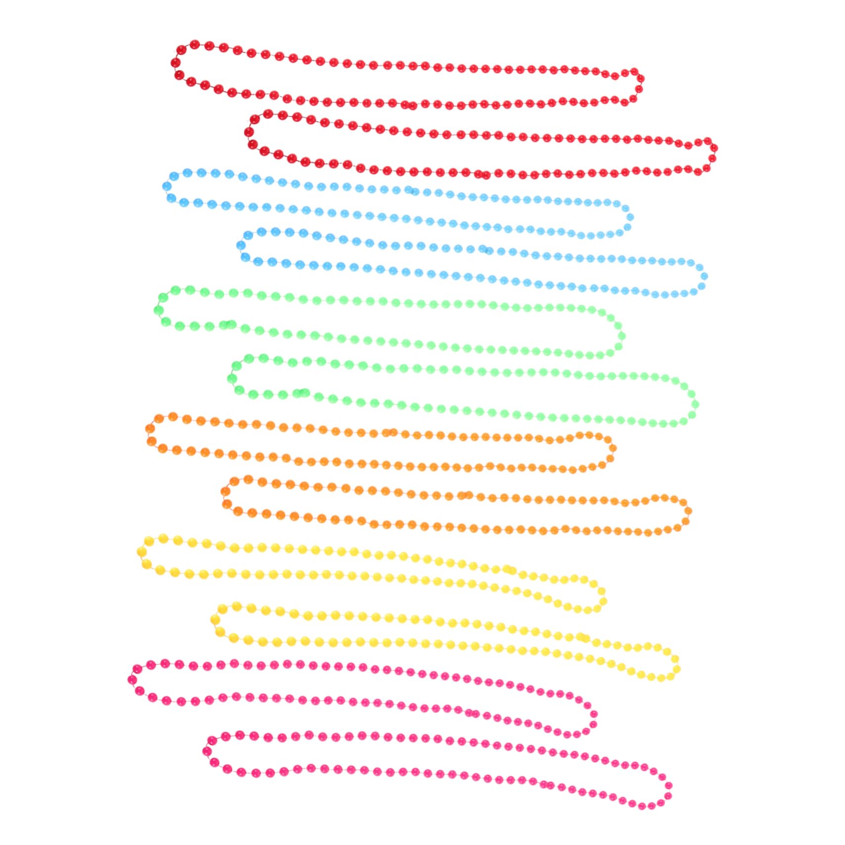 HANABASS Collier Néon de Bal Masqué 12pcs en Plastique, Style Rétro | 6 Couleurs, Accessoire Léger et Polyvalent, pour Styles Mode et Accessoires de Scène