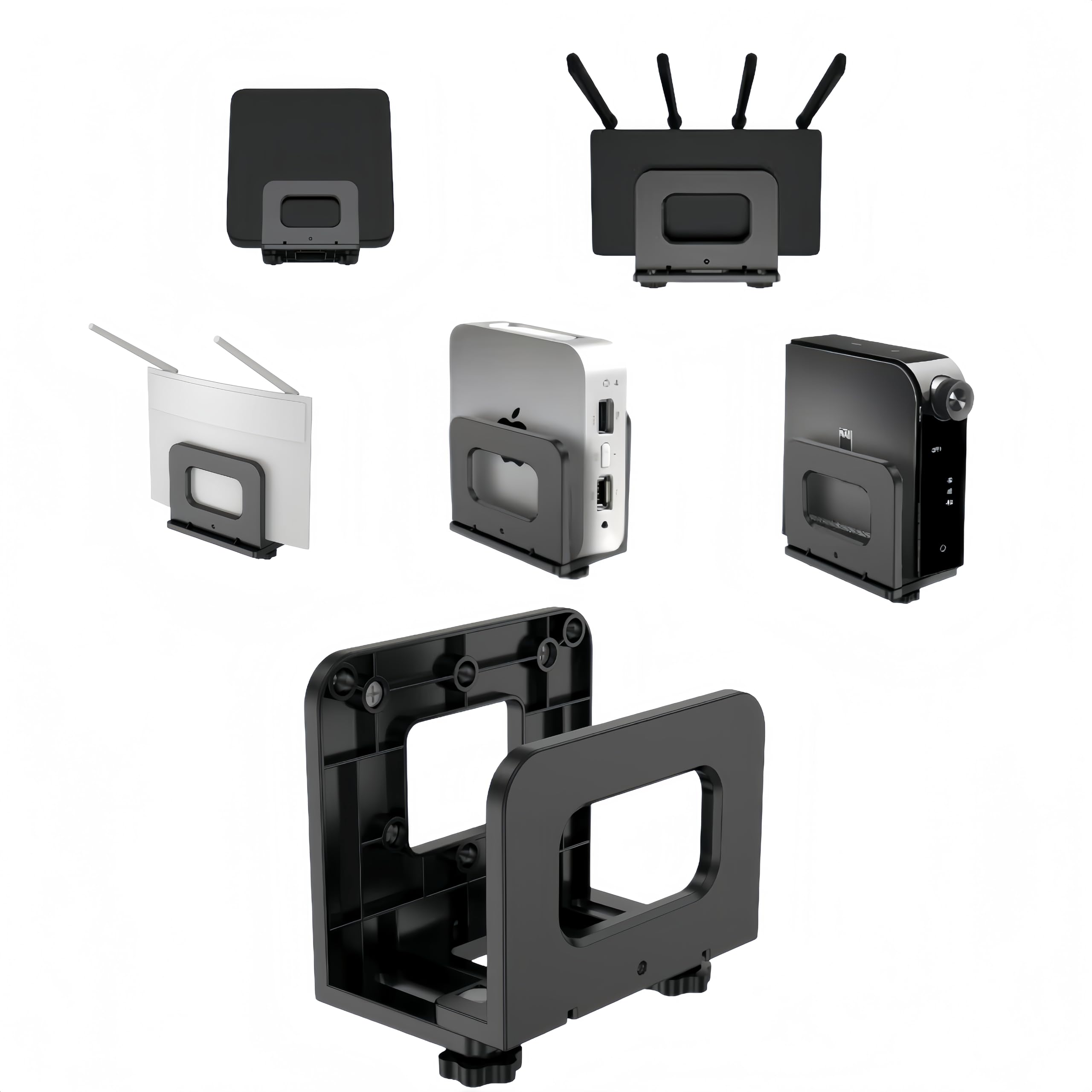Support mural réglable pour mini PC routeur WiFi et décodeur TV - 8